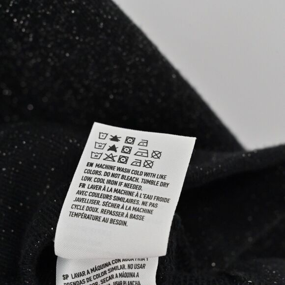 AMERICAN EAGLE Sweater Womens Size M Black Shimmer Cotton Blend Sweatshirt Style - Picture 9 of 12